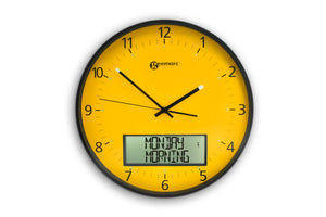 High-visibility silent clock - yellow - VAT Free