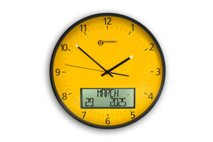 High-visibility silent clock - yellow - VAT Free
