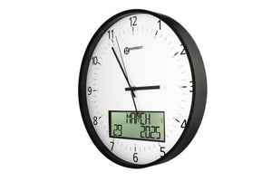 High-visibility silent clock - white