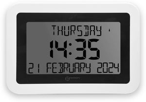 Radio controlled day clock