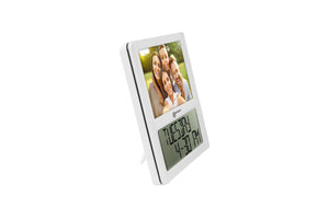 Digital clock with photo frame
