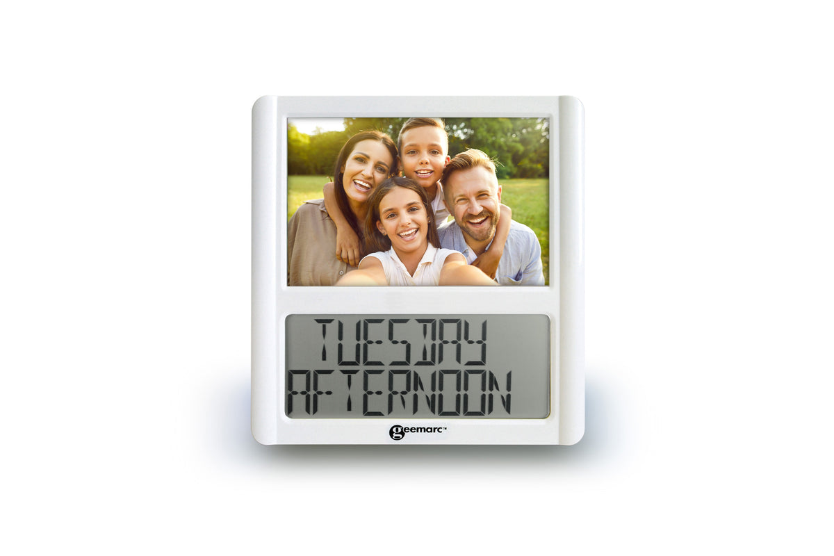 Digital clock with photo frame