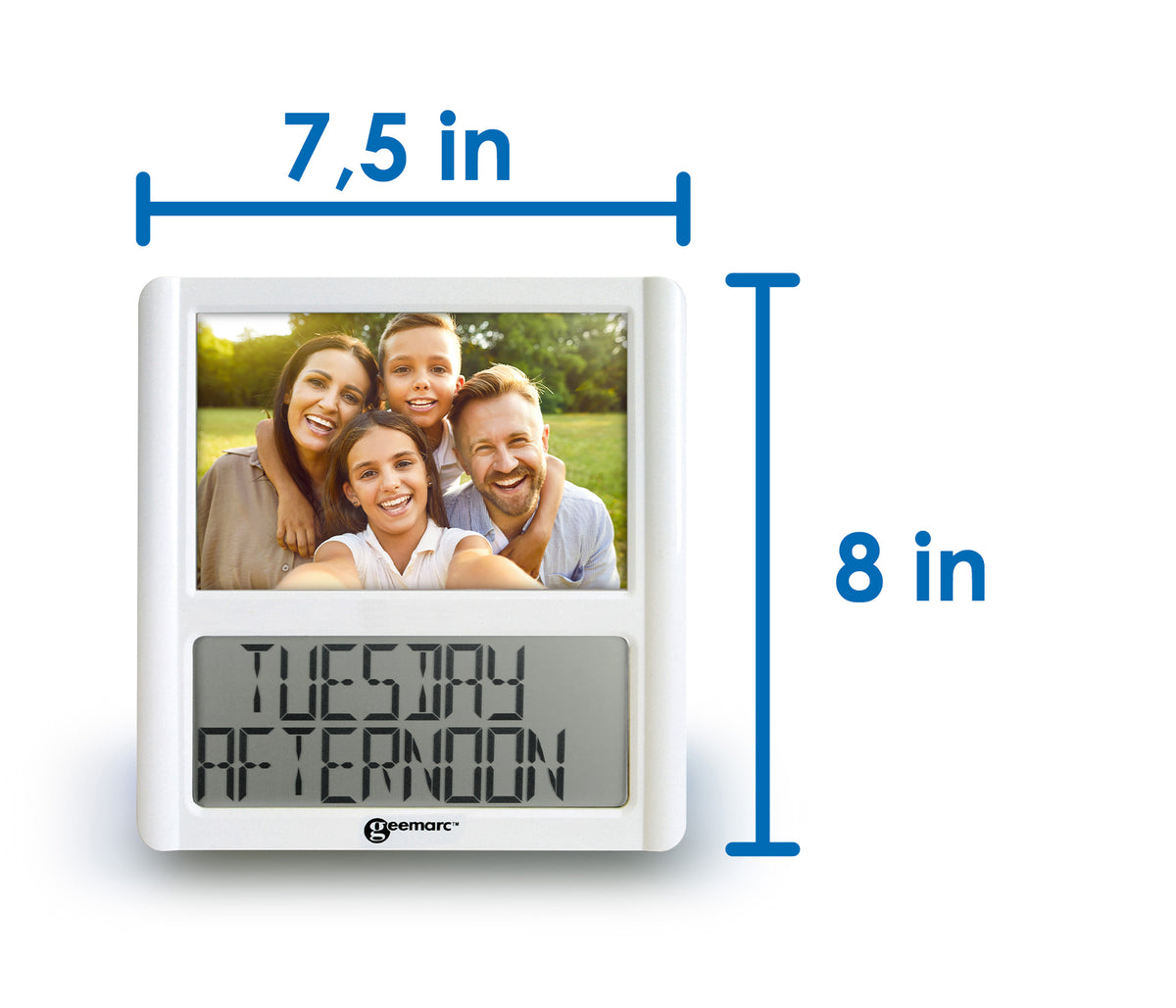Digital clock with photo frame
