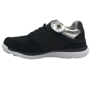 Excursion mid-top black and silver shoe - women