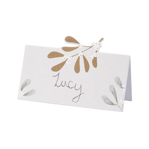 Mistletoe table place cards