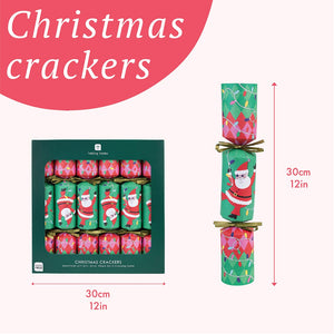 Santa Christmas crackers - pack of 6
