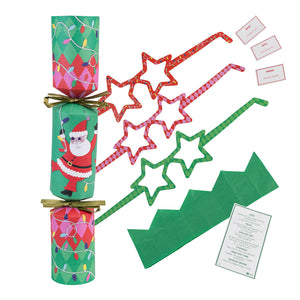 Santa Christmas crackers - pack of 6