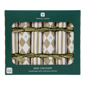 Mini Gold crackers with charms - pack of 6