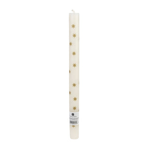 Gold star dinner candle - single