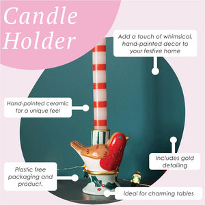 Robin dinner candle holder - single