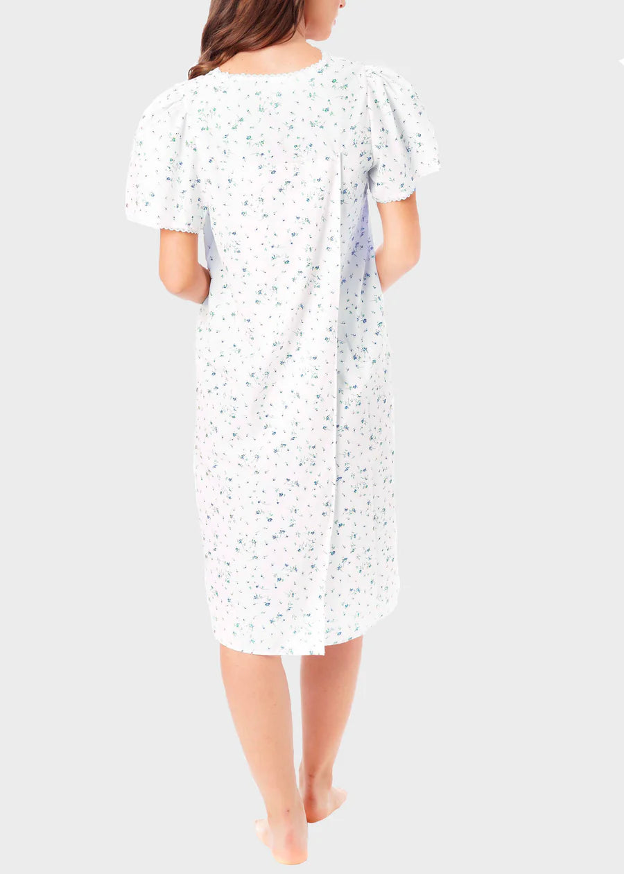 Jade easy-care floral open back nightdress