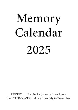 Memory calendar 2025