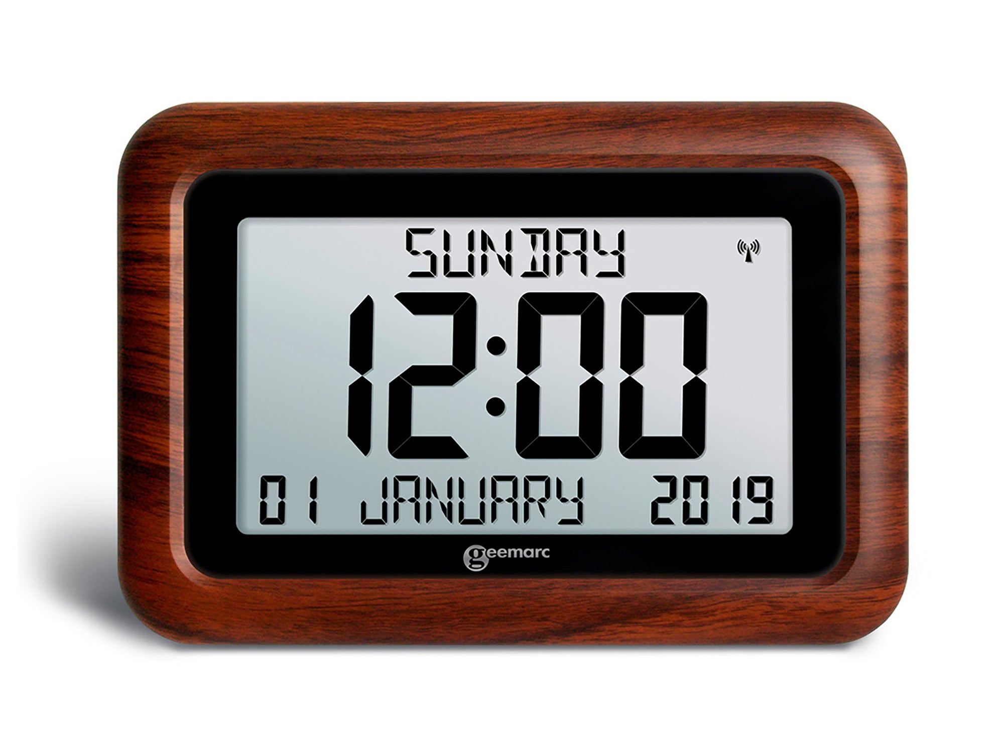 Radio controlled wood effect clock