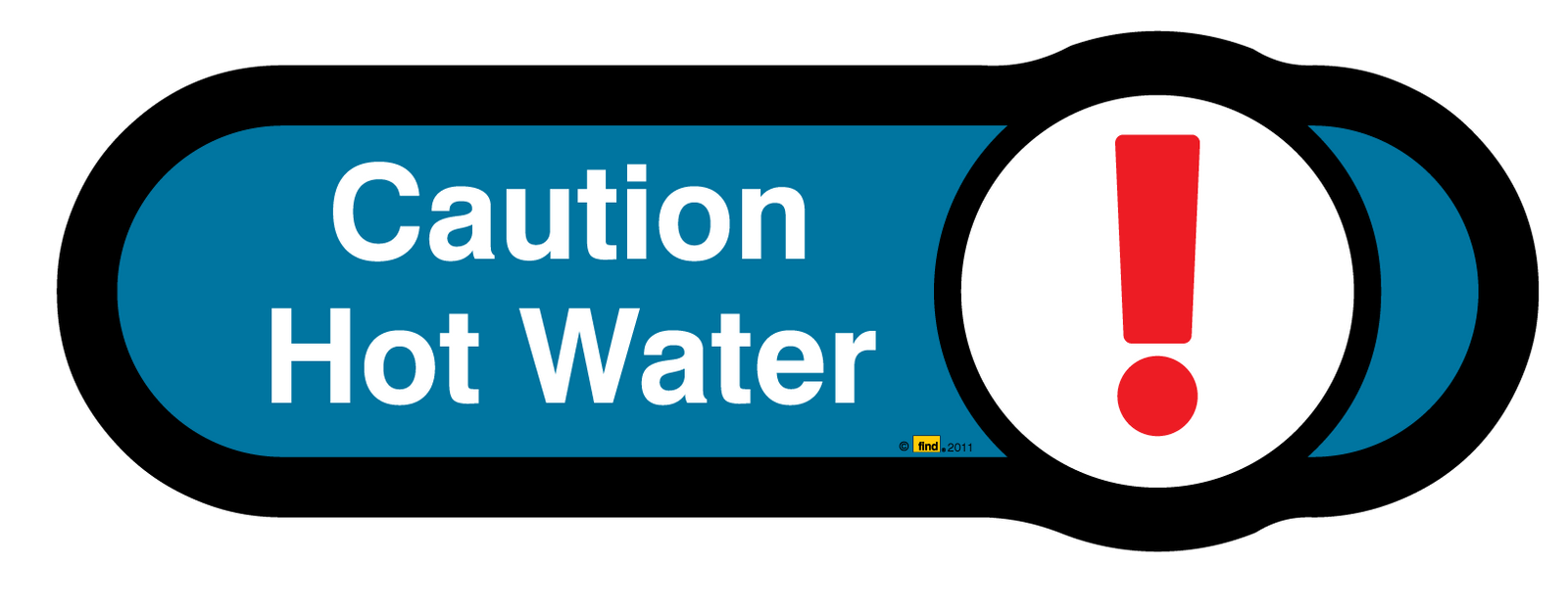 Caution Hot Water Sign
