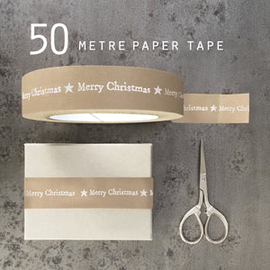 Merry Christmas wide brown tape