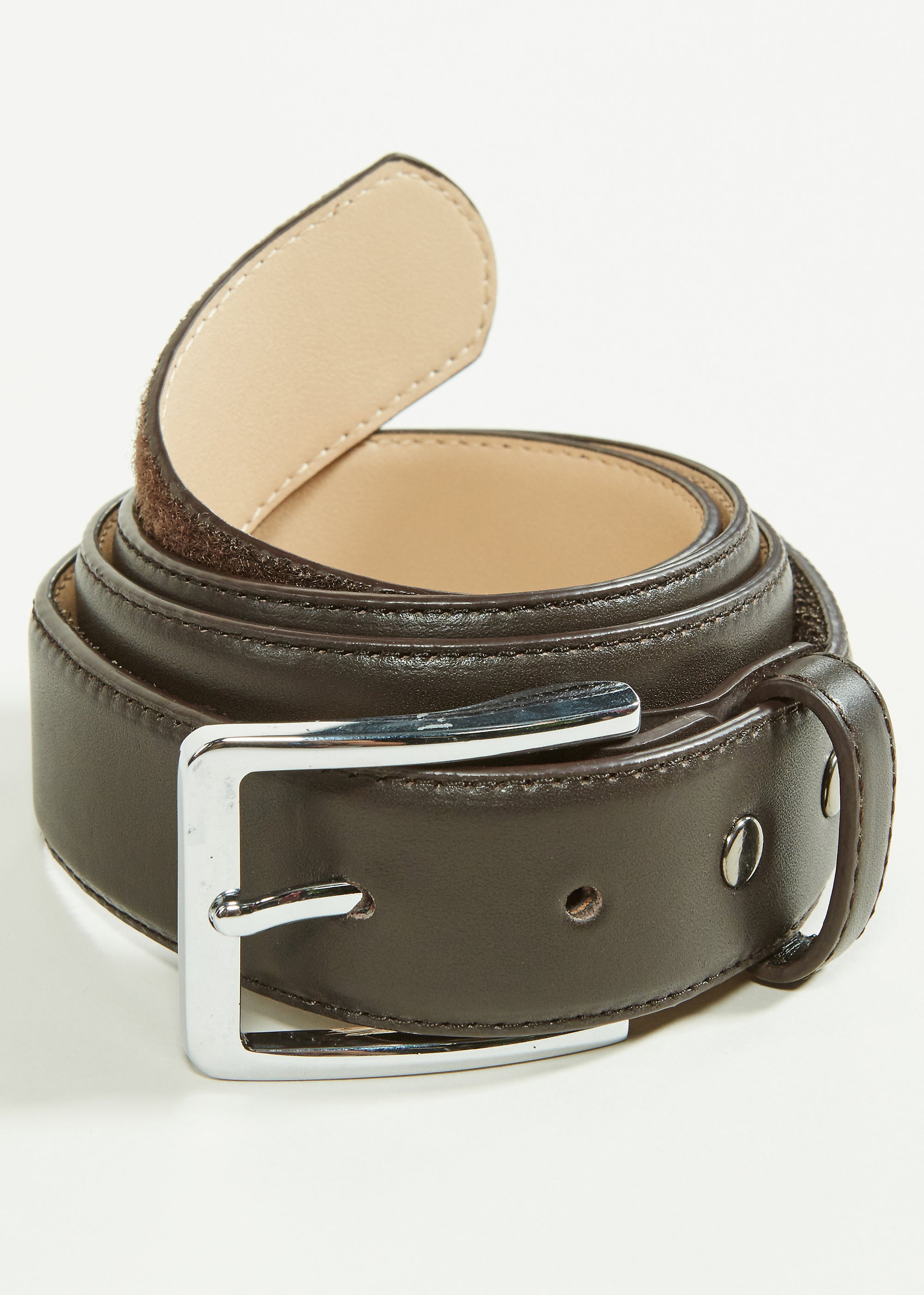 Able Leather velcro belt - brown