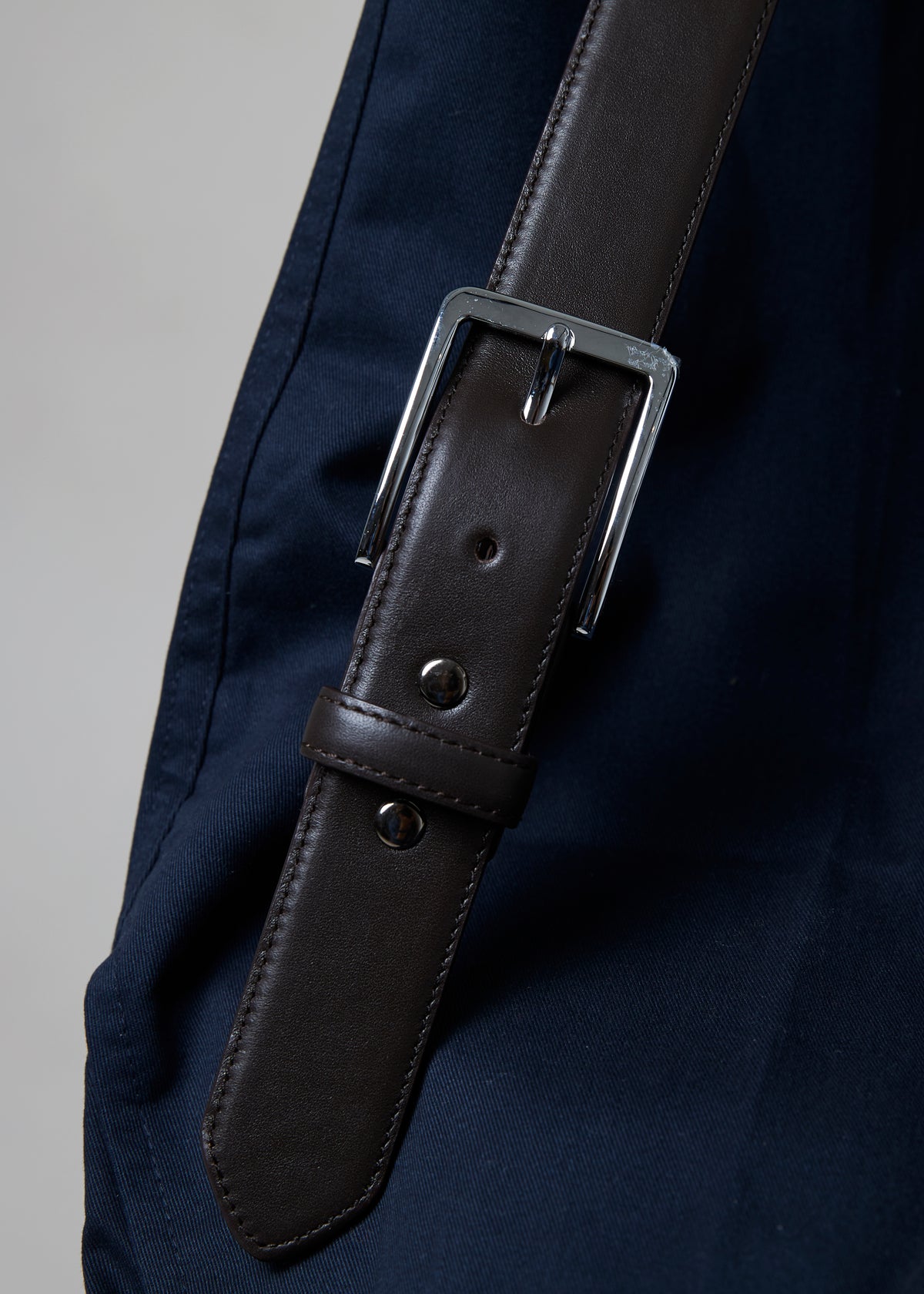 Able Leather velcro belt - brown