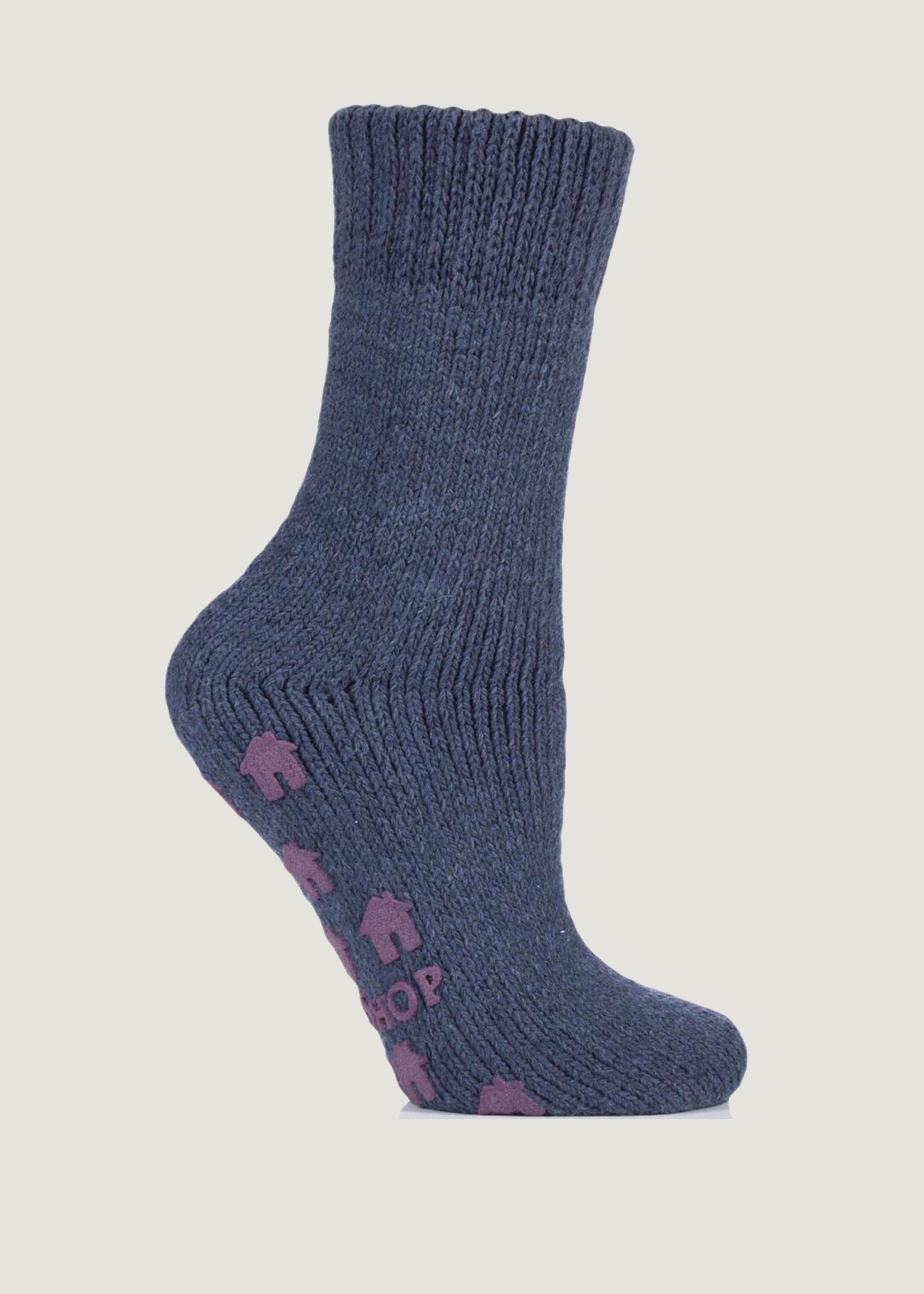 Ava non-slip bed socks - denim