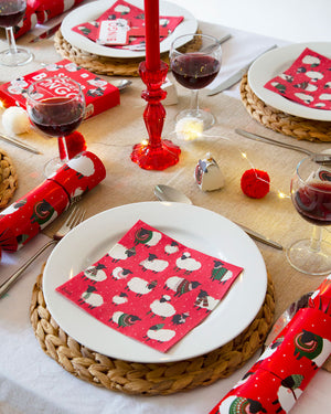 Christmas sheep Christmas napkins