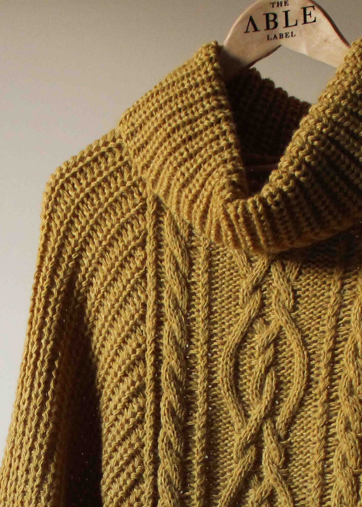Blanche cable knit poncho