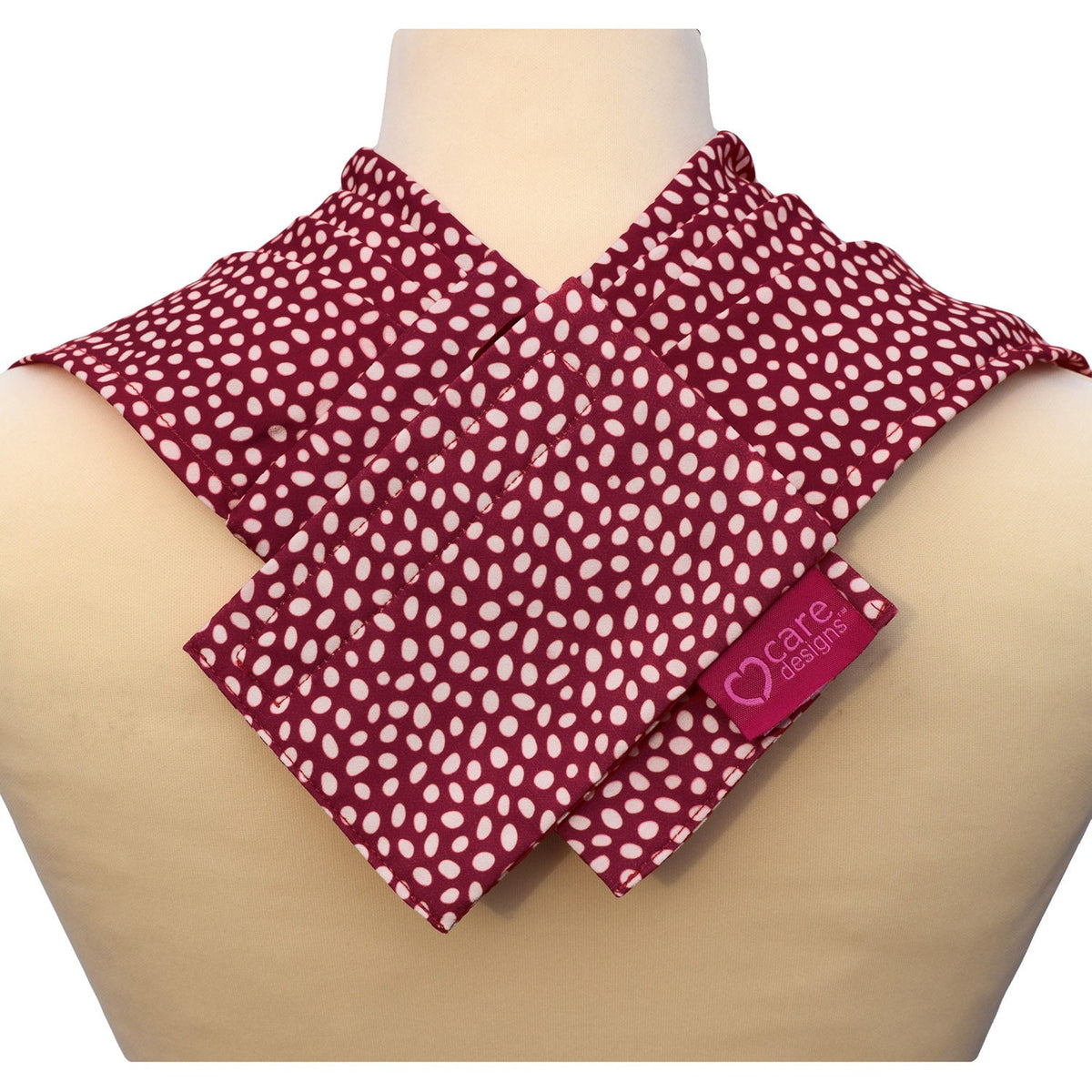 Pashmina Style Clothes Protector - Dotted Burgundy - VAT Free