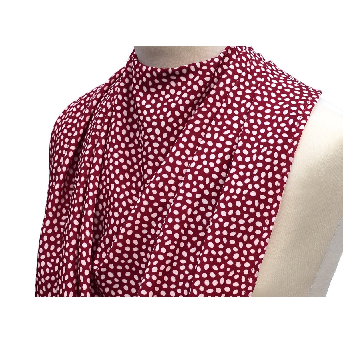 Pashmina Style Clothes Protector - Dotted Burgundy - VAT Free