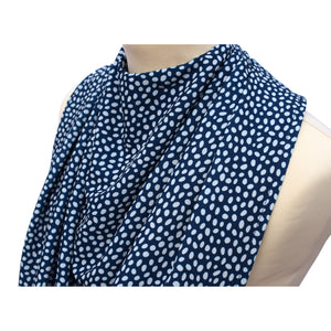 Pashmina Style Clothes Protector - Dotted Navy