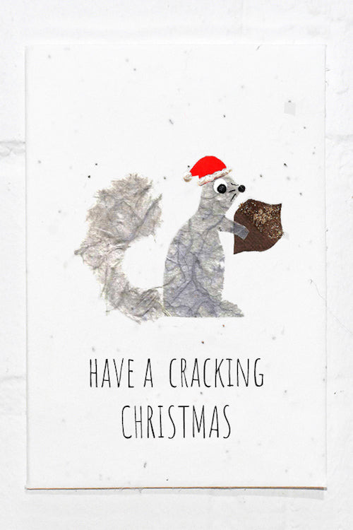 Eco Seed Christmas squirrel  - single card