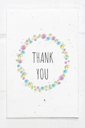 Eco Seed thank you flower  - single card