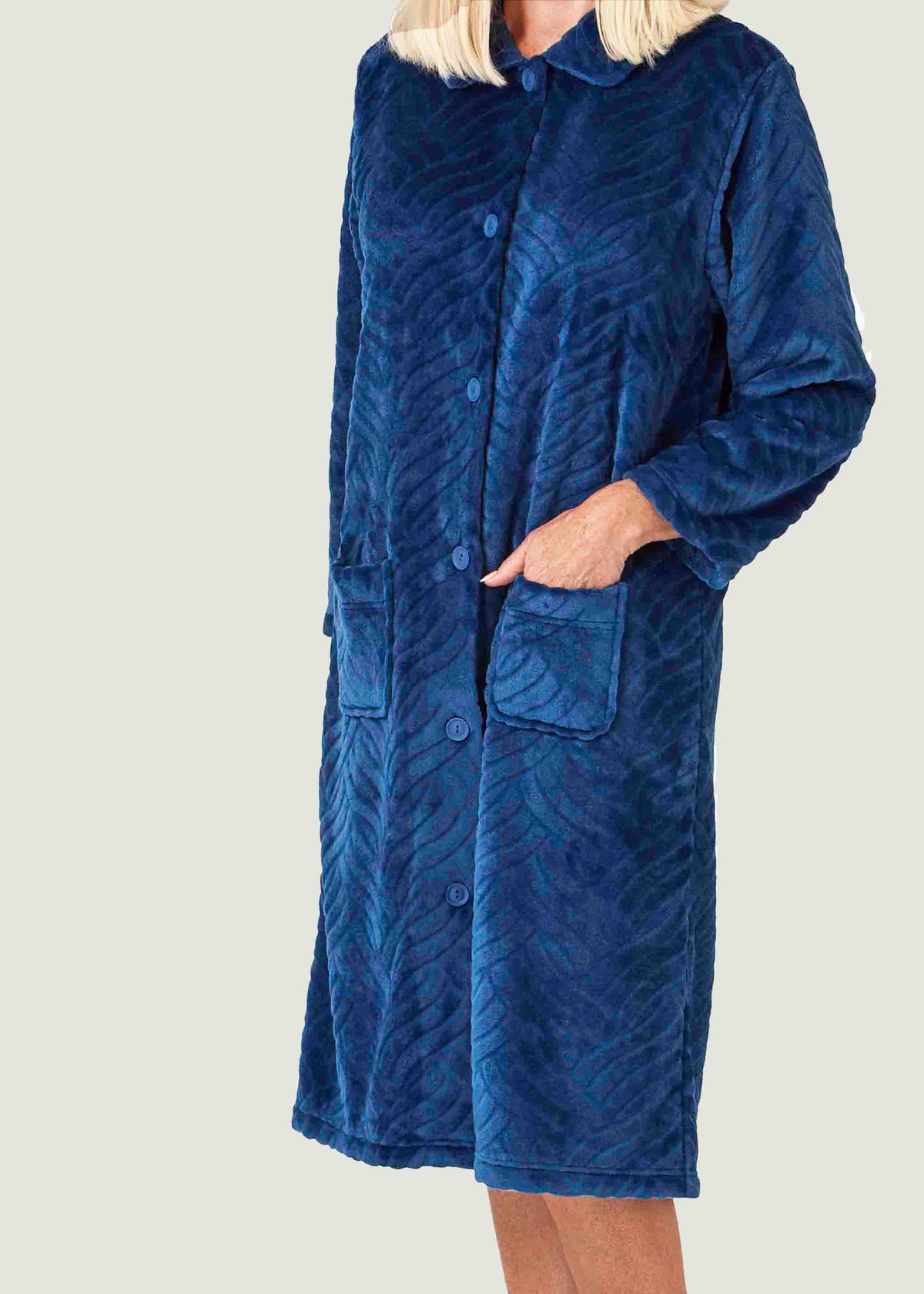 Emilia luxury fleece velcro dressing gown - Alzheimer's Society Emilia luxury fleece velcro dressing gown - Alzheimer's Society