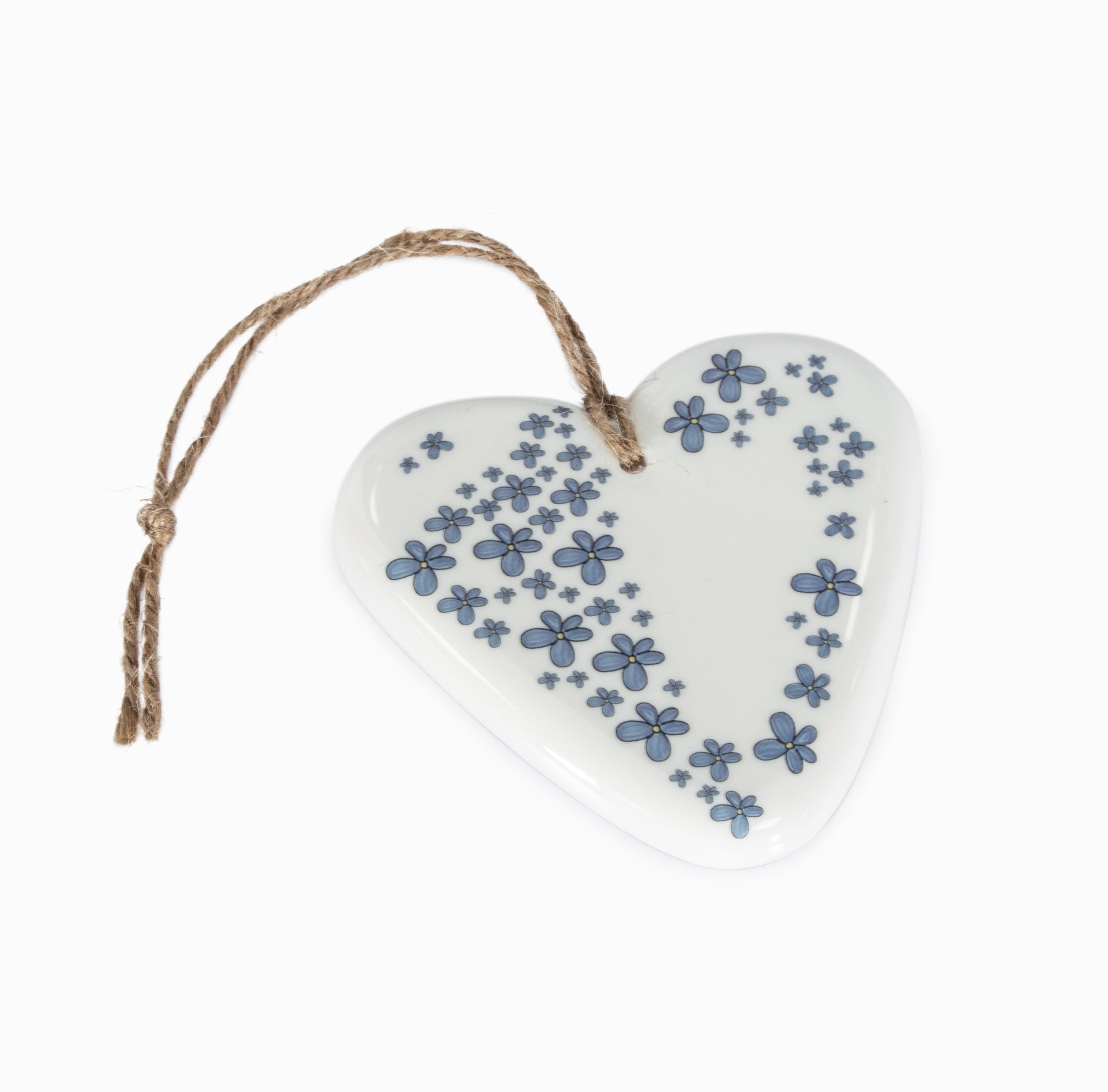 Forget-me-not handmade heart hanger