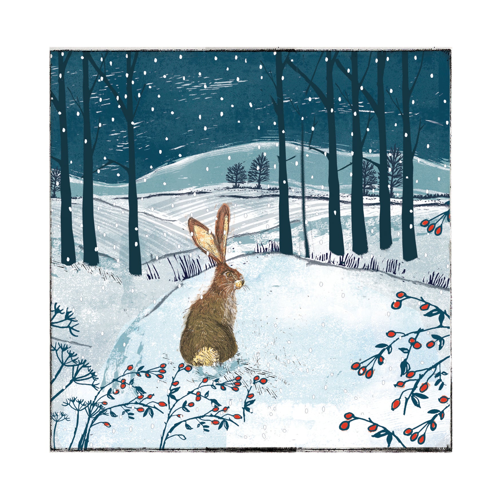 Fox and hare cards, pack of 10 cards