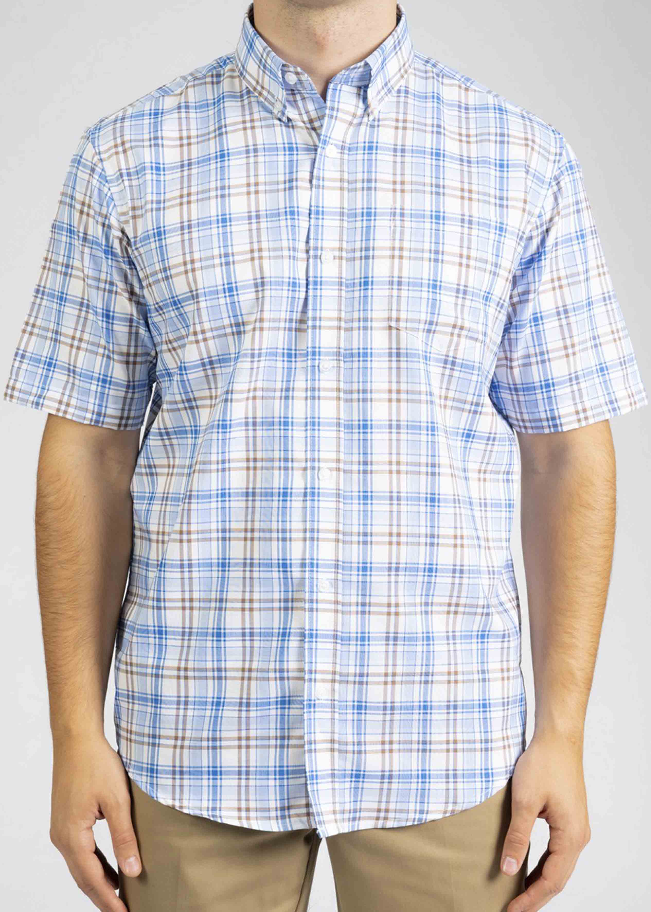 Men's Harvey Short-Sleeve Front Velcro Fastening Adaptive Shirt
