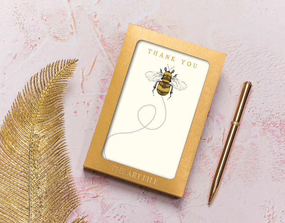 Bee thank you cards, pack of 10