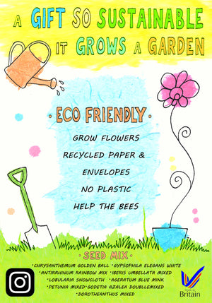 Eco Seed thank you flower  - single card