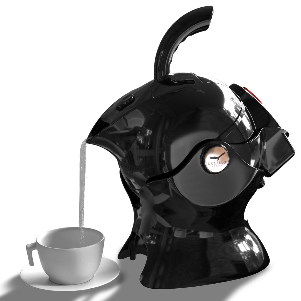 Tilt-to-pour Uccello Kettle all black Alzheimer's Society