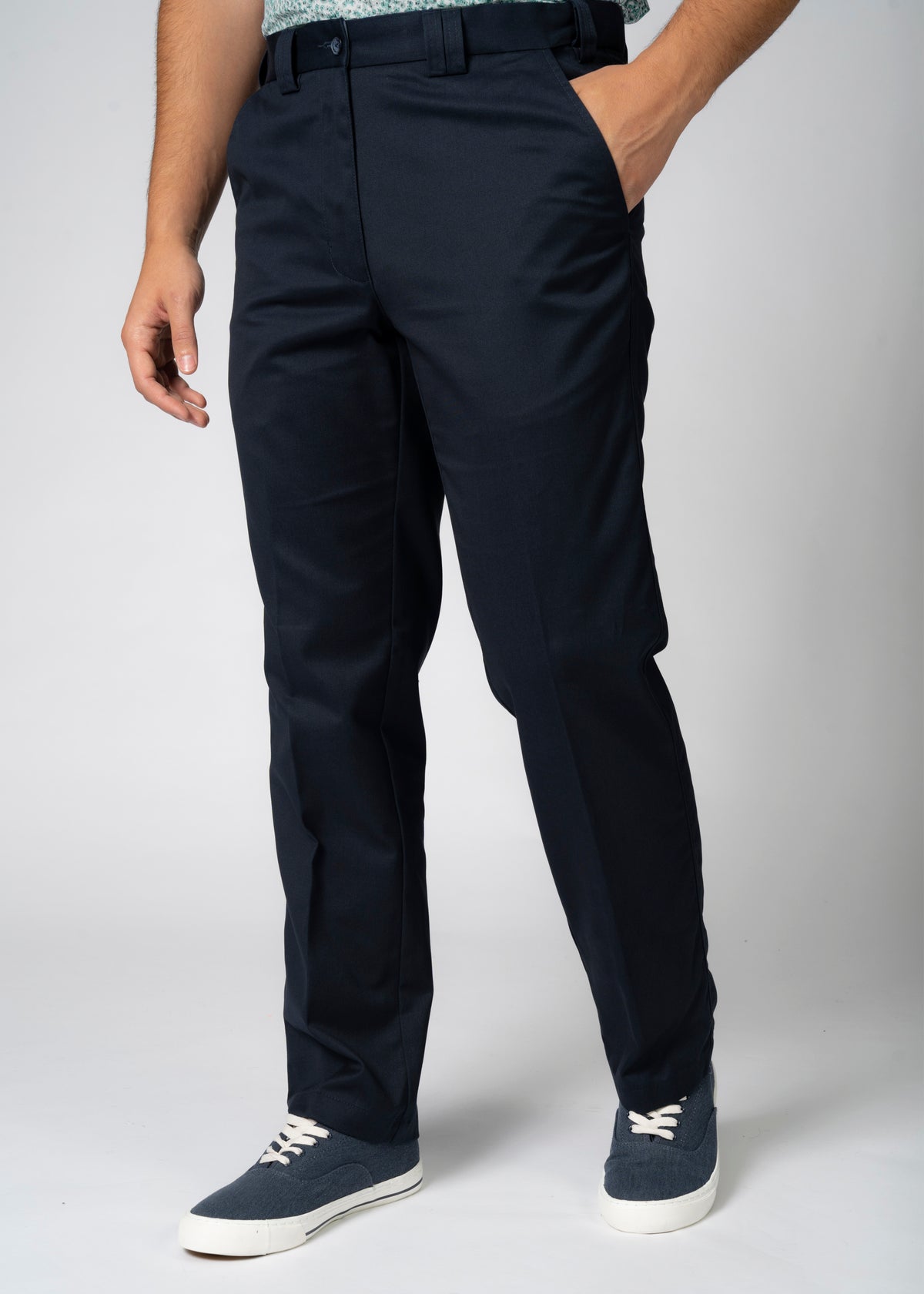 Seb Straight Fit Velcro Fly Cotton Chino