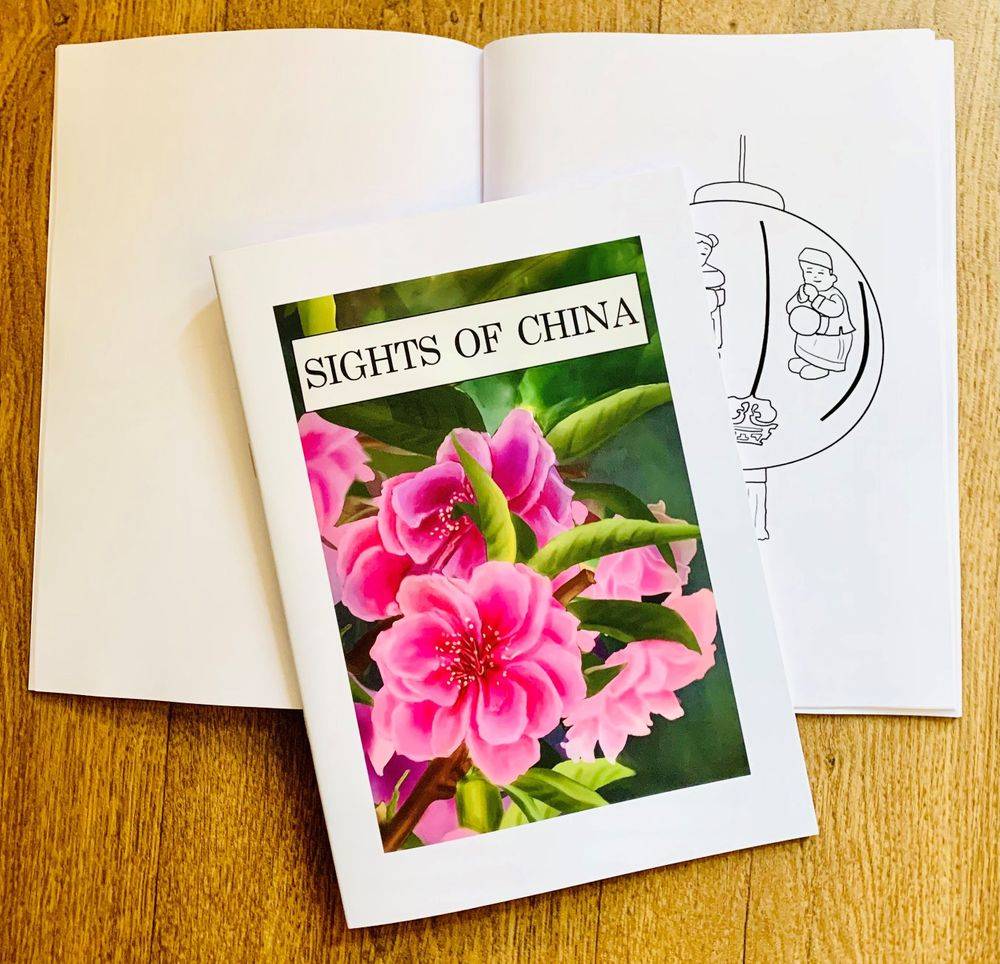 Sights of China colouring book
