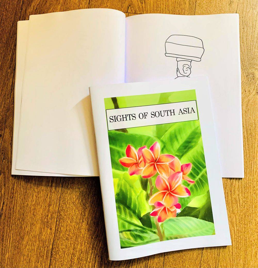 Sights of South Asia colouring book