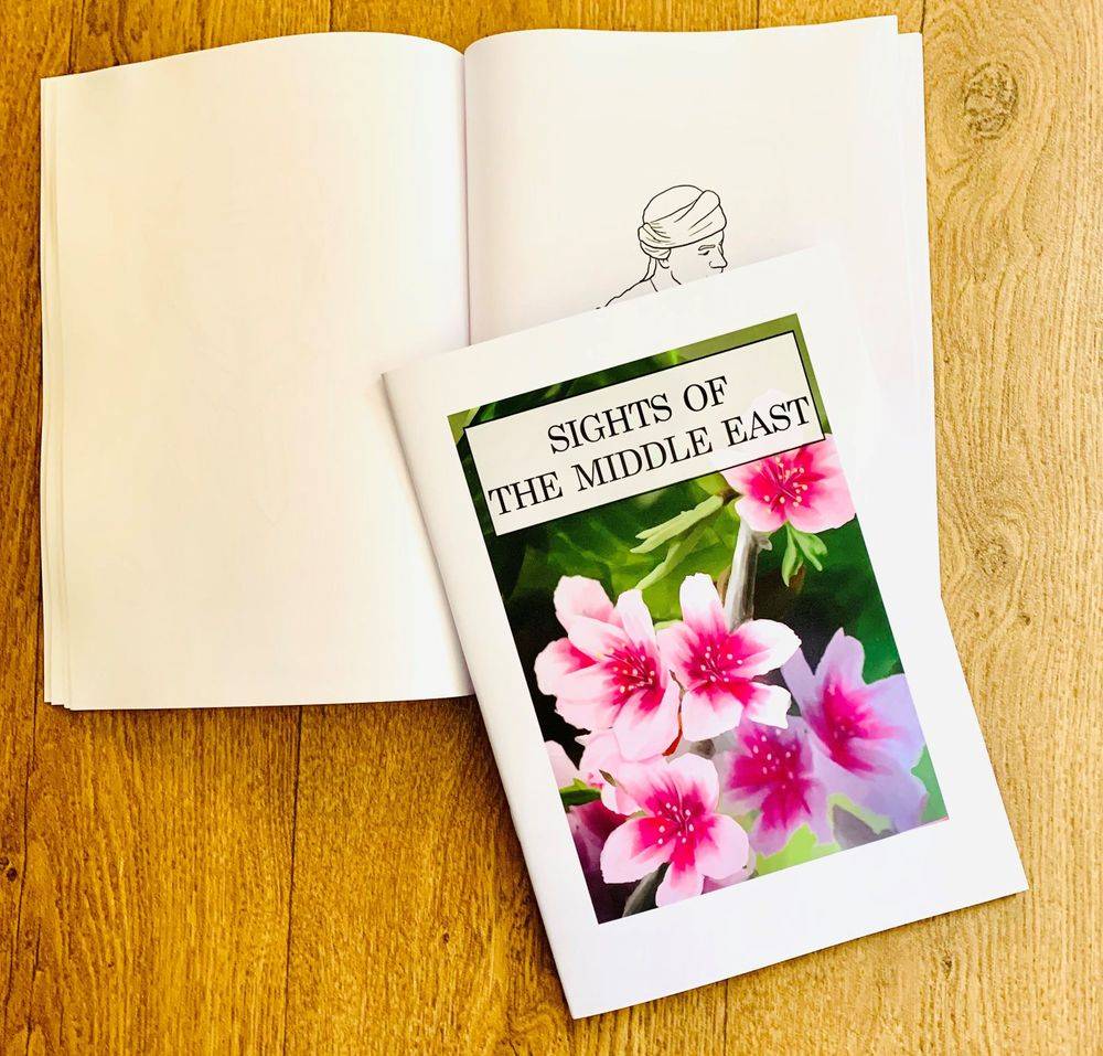 Sights in the Middle East colouring book