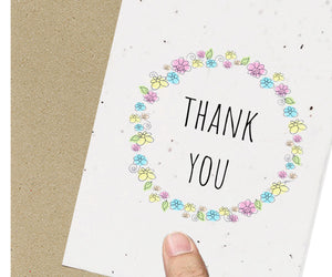 Eco Seed thank you flower  - single card