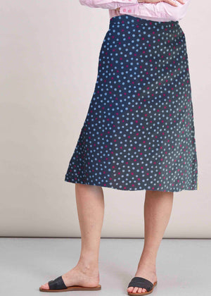 Tilly velcro wrap skirt - spot print