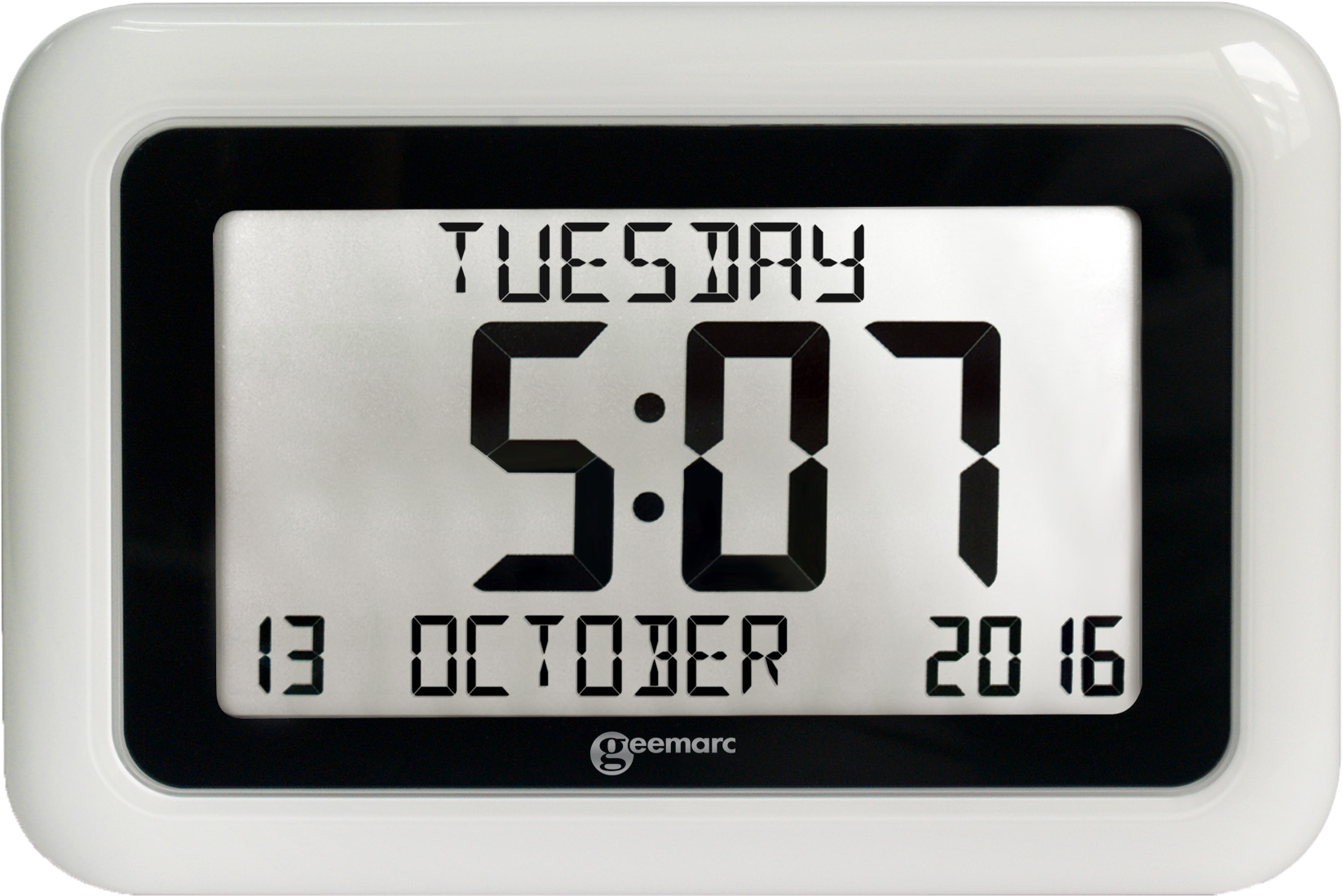 Radio controlled day clock