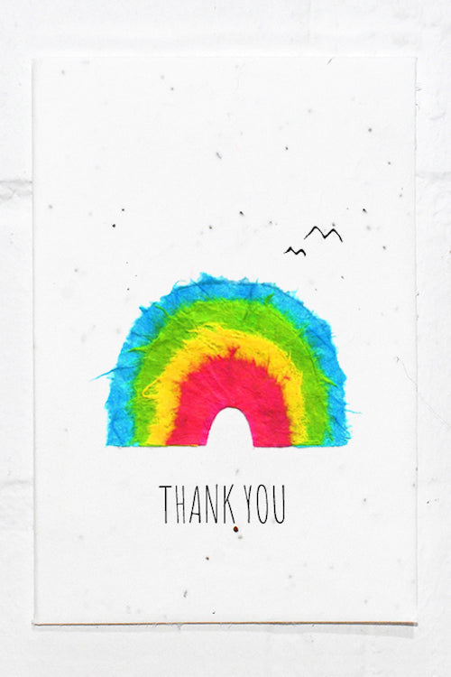 Eco Seed thank you rainbow  - single card