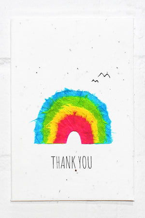 Eco Seed thank you rainbow  - single card