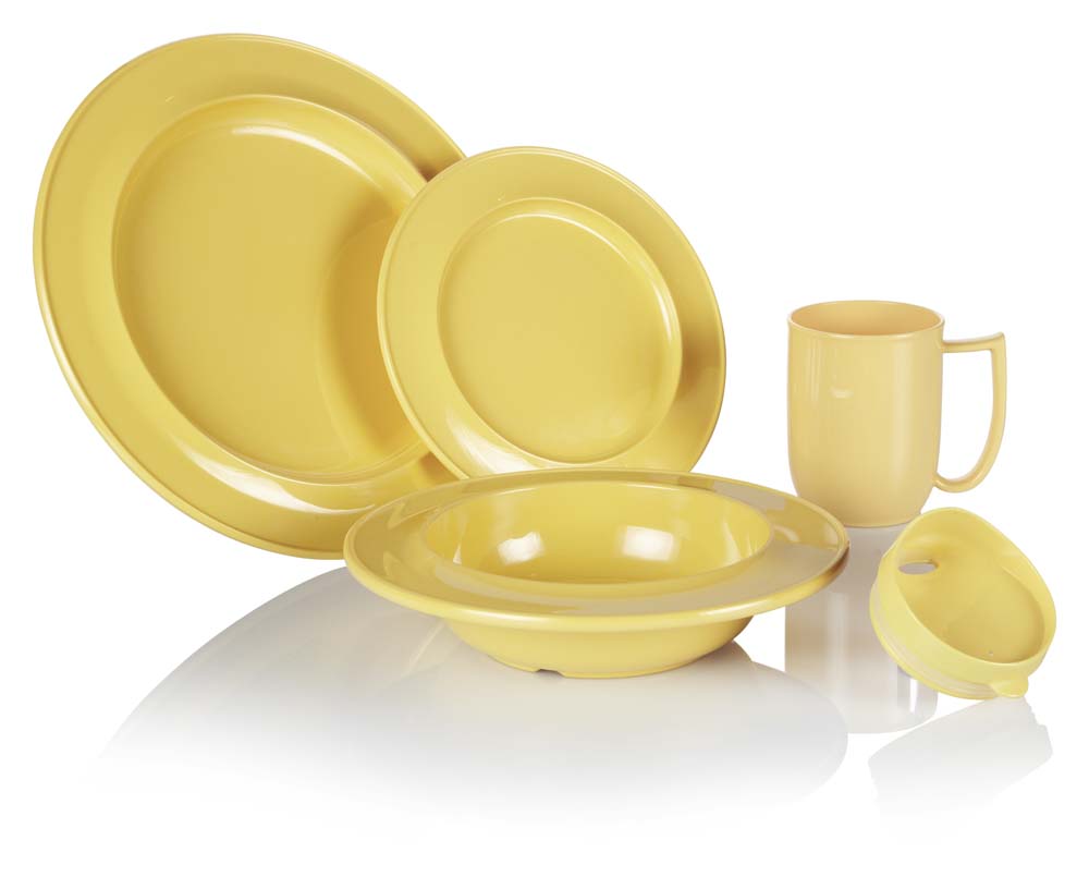 Yellow dining plate