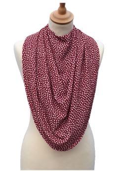 Pashmina Style Clothes Protector - Dotted Burgundy