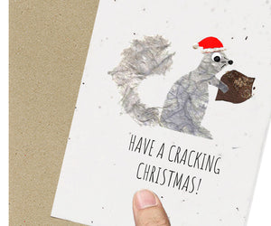 Eco Seed Christmas squirrel  - single card