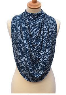 Pashmina Style Clothes Protector - Dotted Navy